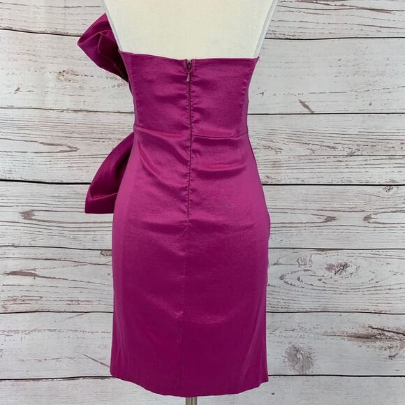 Poetry Clothing raspberry with bow strapless - Picture 3 of 7